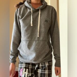 Gray Hoodie with Drawstrings